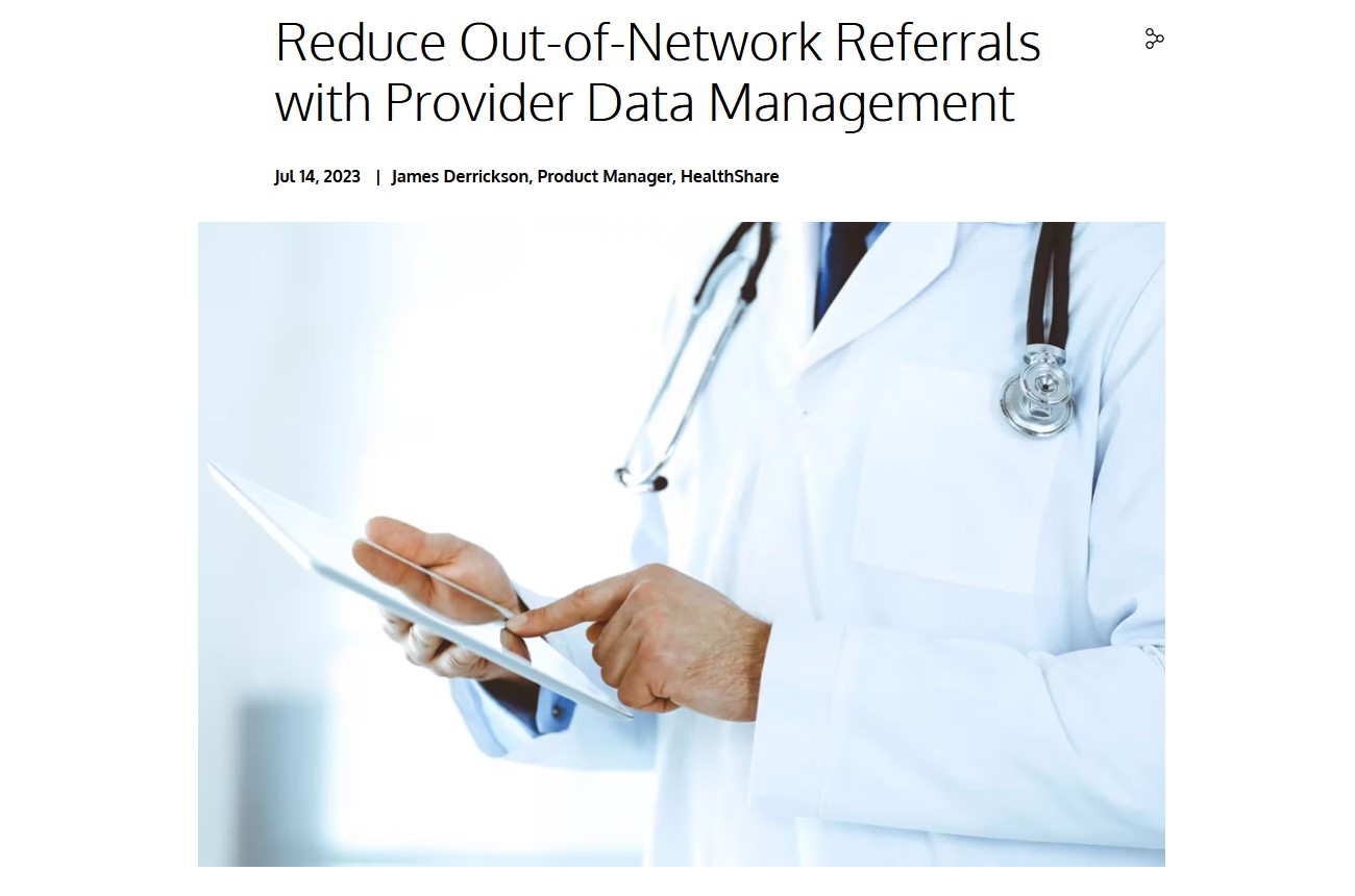 Reduce Out of Network Referrals with Provider Data Management img